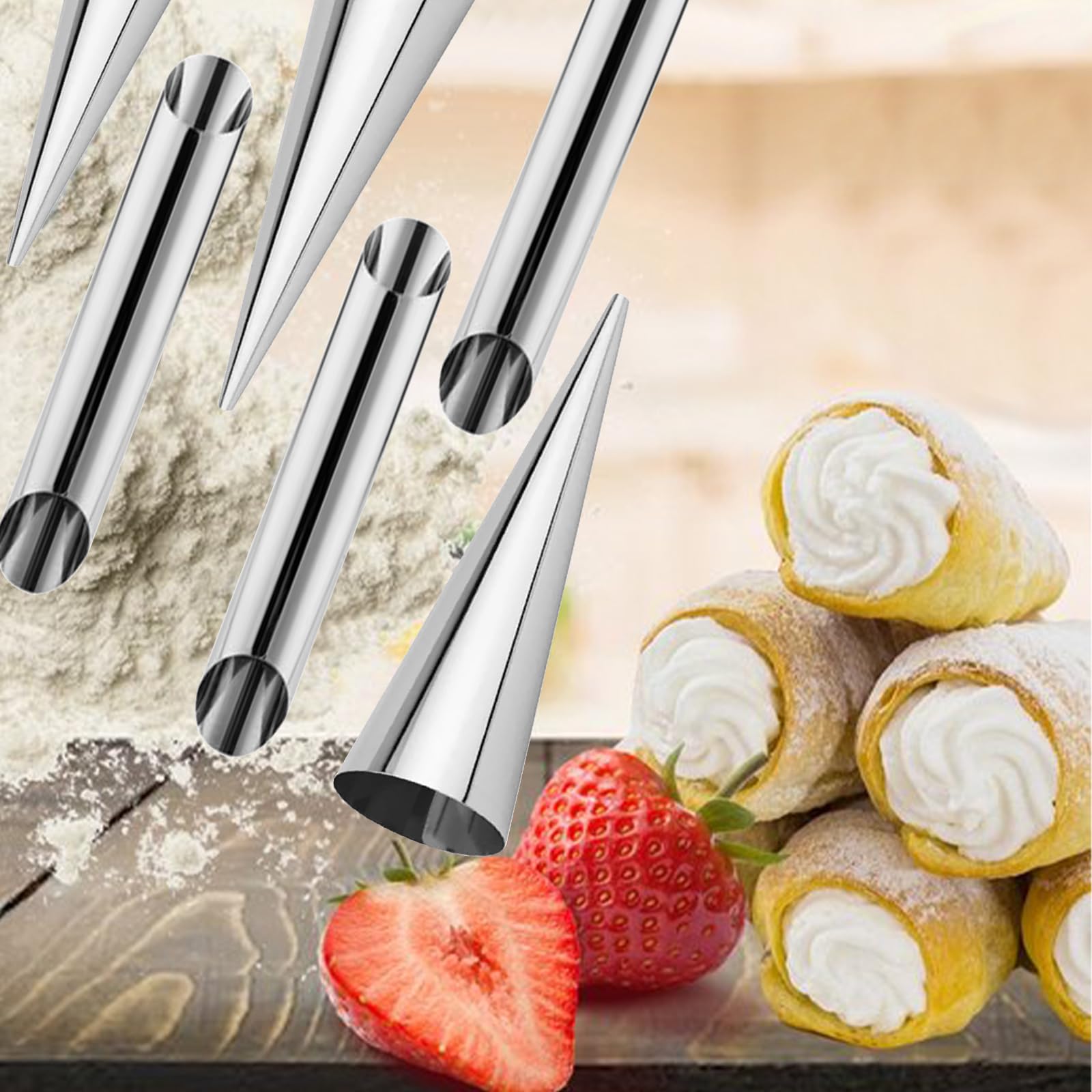 20 Pièces Cannoli Moule,Acier Inoxydable Cannoli Forme Tube 20 Pièces Cannoli Moule,Acier Inoxydable Cannoli Forme Tube