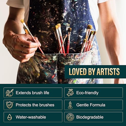 Miniatura 4 de Limpiador y reacondicionador de pinceles de pintura perfecta, acuarela, pintura en aerosol y limpiador de pinceles al óleo, biodegradable, no