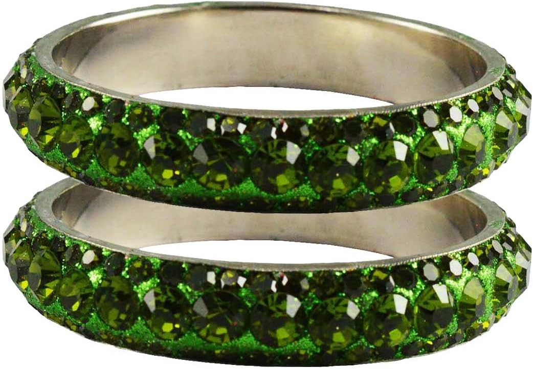 Vidhya Kangan Bangle Set for Women (Green) (ban3196-2.16)