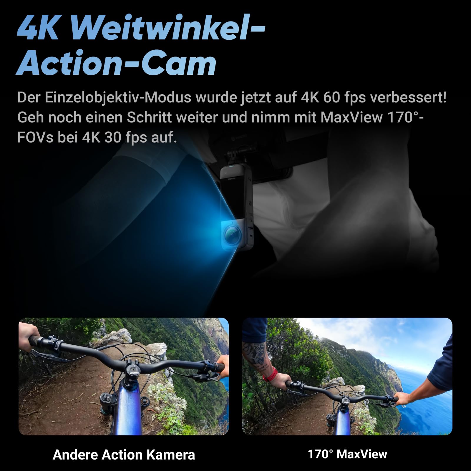 Insta360 X4 Standard-Bundle wasserdichte 8K 360 Action-Kamera 4K Weitwinkel-Video KI-Bearbeitung