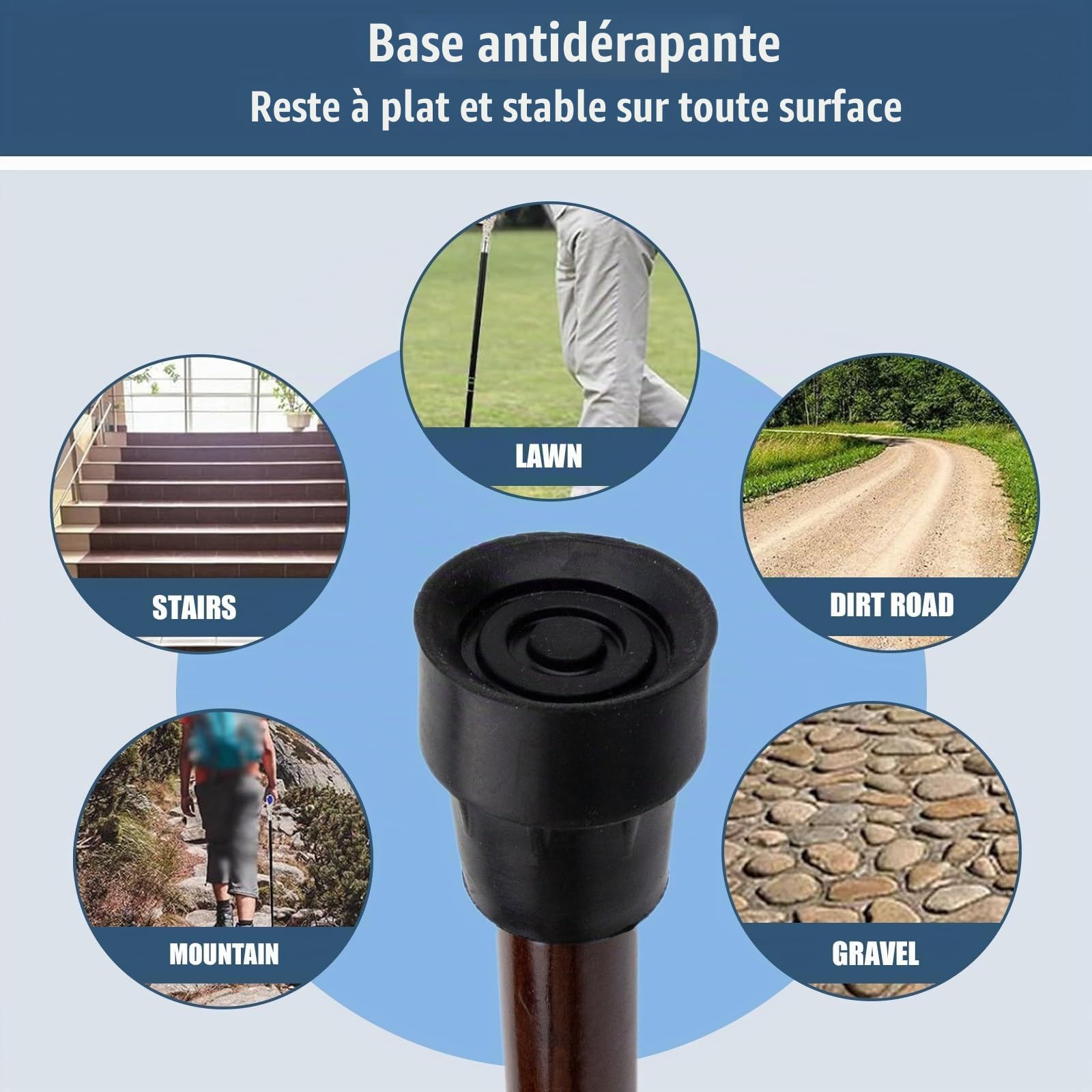 Canne de Marche en Bois en Forme de Loup, Avec Poignée Ergonomique et Embout Antidérapant en Caoutchouc, pour Homme et Femme Bâton Décoratif de Luxe pour Cosplay 98 Cm