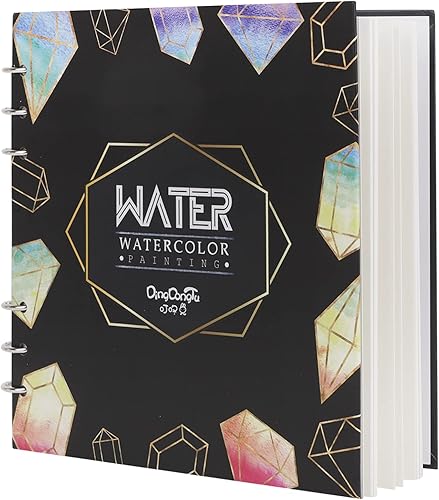 Miniatura 8 de Cuaderno de bocetos de acuarela – Cuaderno de bocetos de papel de acuarela | prensa en frío | 7.7 x 7.7 pulgadas, 20 hojas, papel pesado de 140