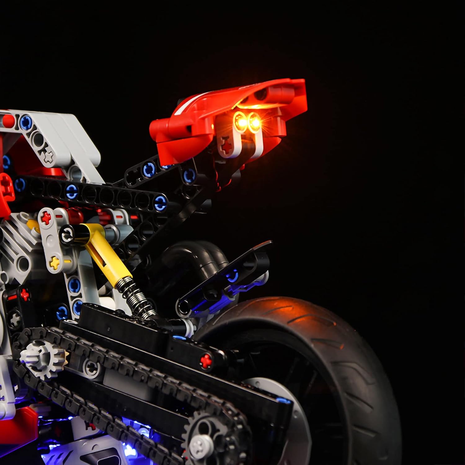 LED Lighting Kit Compatible with Lego 42107 Technic Ducati Panigale V4 R Motorbike Building Kit - Lights Only - Decoration LED Light Kit Without Building Block Model (Basic Version)