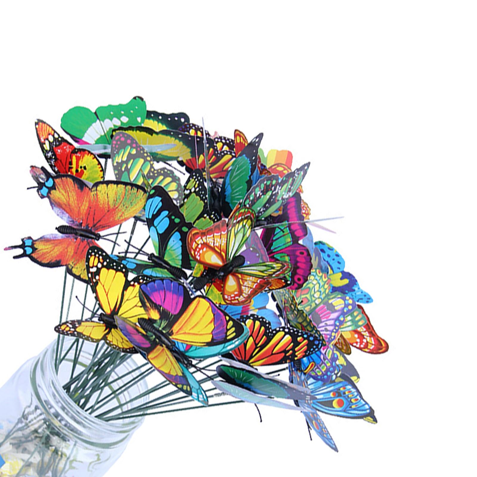 Shurhome Butterflies Lawns Ornaments Durability Artificial Yard Decorations for Backyard Pathway Ornaments Outdoor Decorations