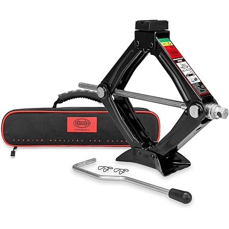 HEYNER® Scherenwagenheber, Wagenheber mit Kurbel und Gummiauflage, 0,8t ...