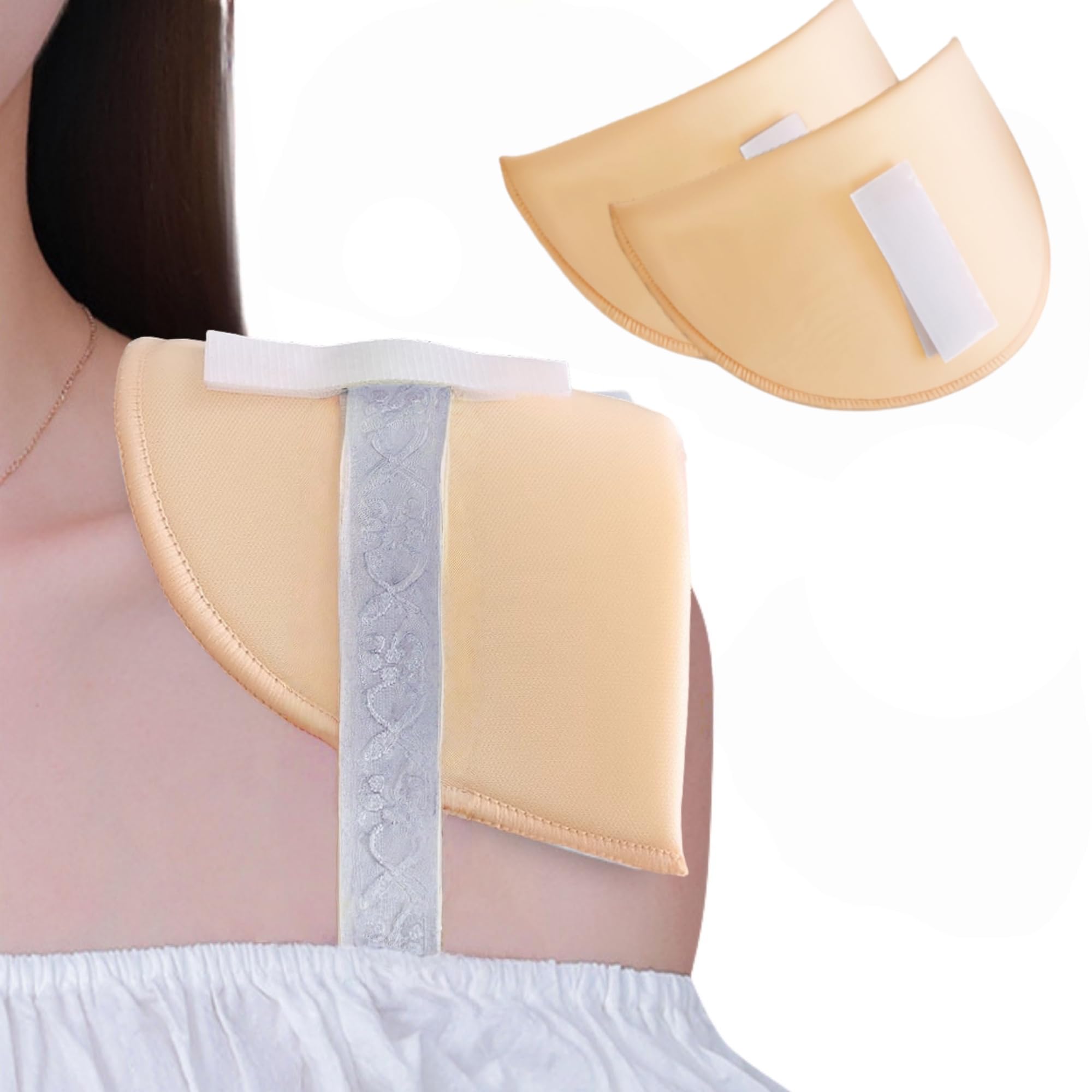 Nimiah ショルダーパッド, 1.5cm厚, スポンジ製, 通気性, 男女兼用, インナー用肩パッド