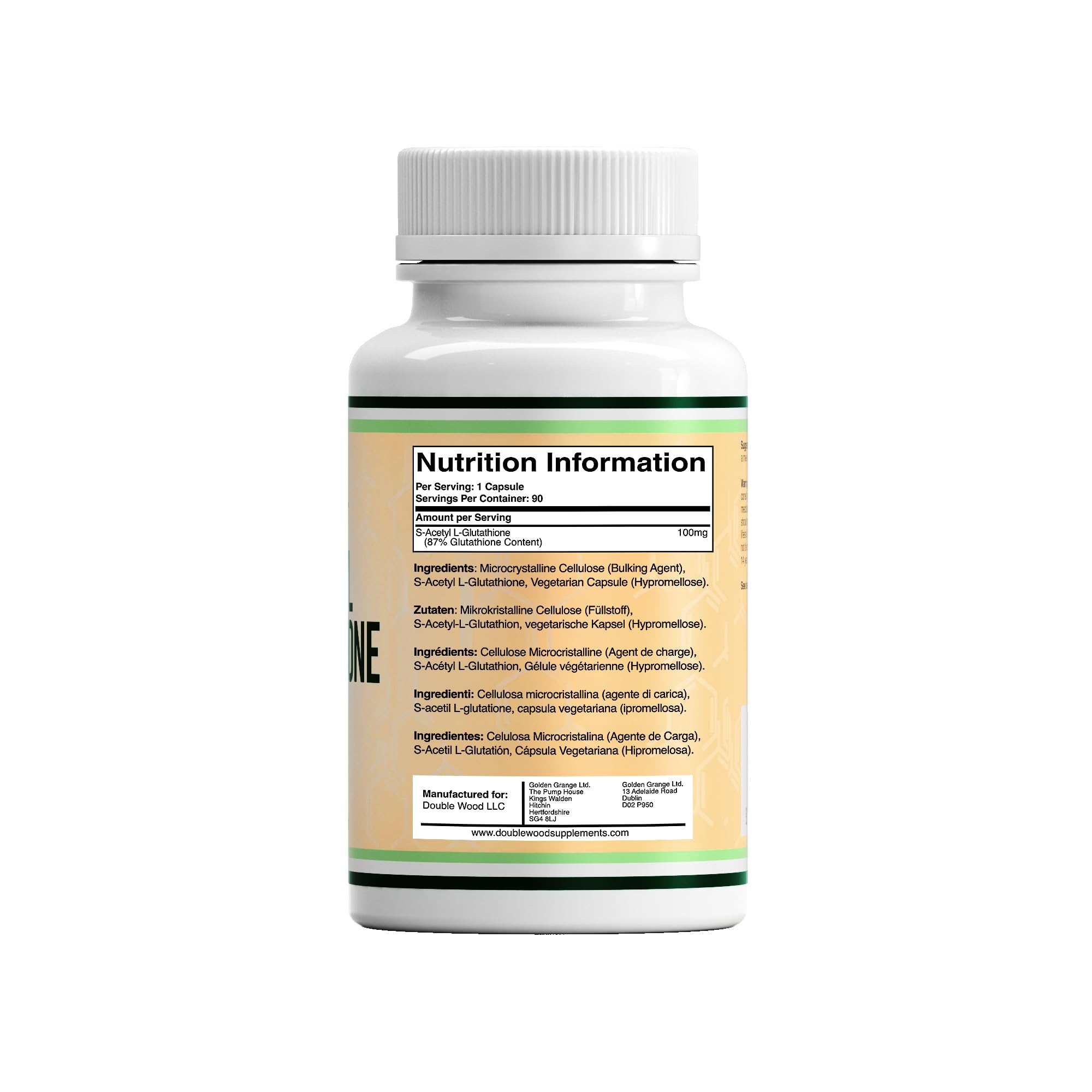 DW Glutatione Integratore | 90 S-Acetil L-Glutatione Capsule - 100 mg nac per Dose | L Glutatione Integratori antiossidanti | Non-OGM e senza glutine (90 Capsula)