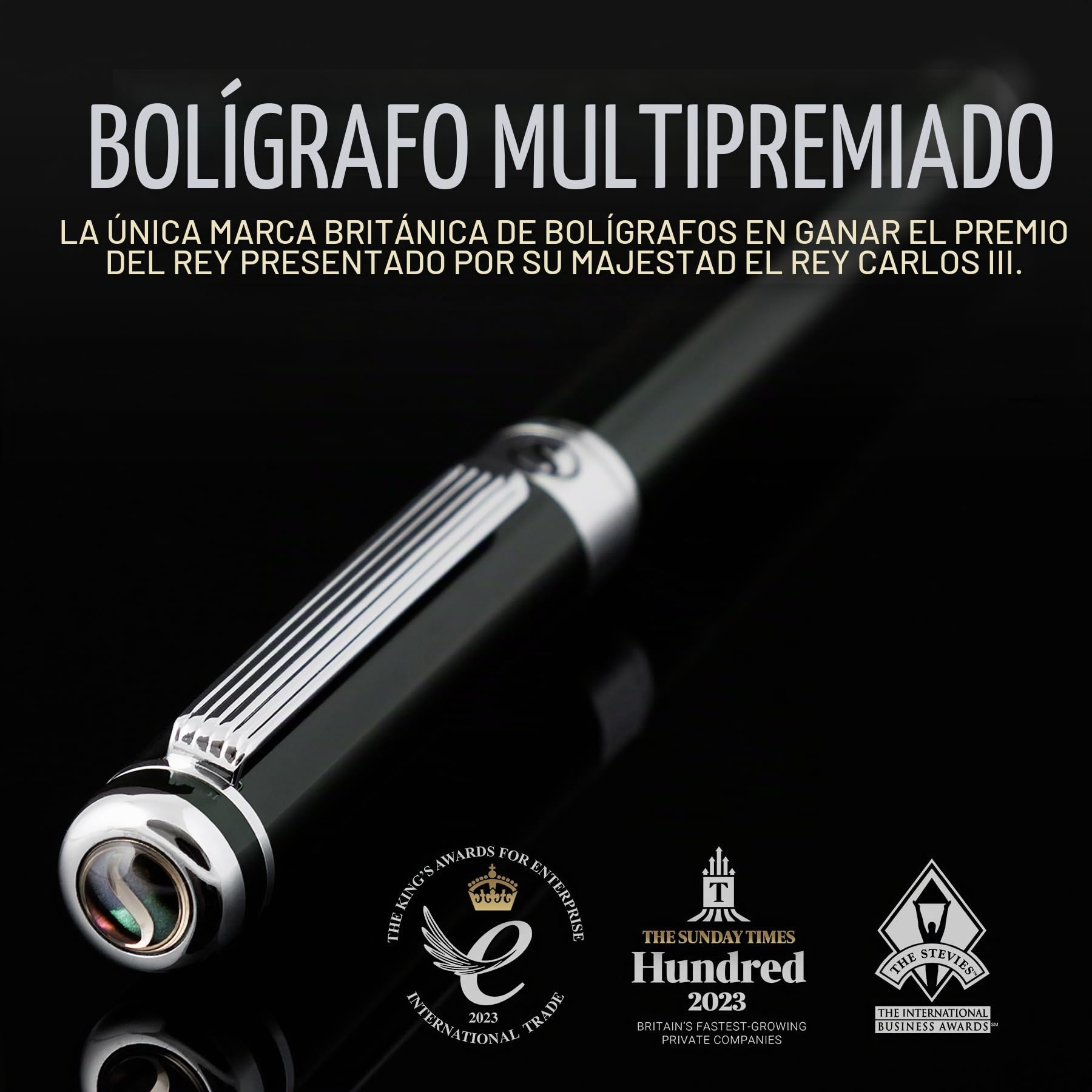 Scriveiner Pluma Estilográfica Negro Verde - Impresionante Pluma de Lujo con Acabado Cromado, Set de Regalo de Escritura para Hombre y Mujer, Profesional, Plumas Buenas - Plumín (Mediano)