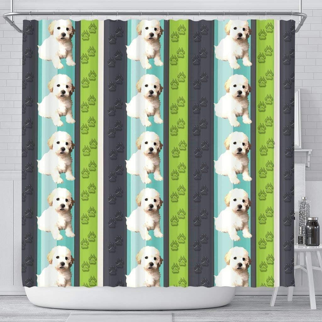 Shih-Poo Dog Print Shower Curtain