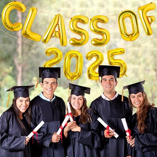 Miniatura 7 de Tellpet Banner de globos de la clase de 2023 para decoraciones de fiesta de graduación, color negro