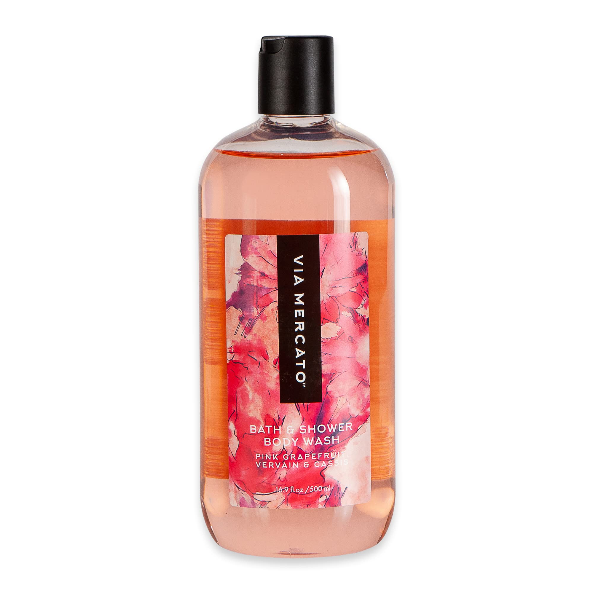 Via MercatoBella Collection, Hydrates & Invigorates, Shower Gel, 16.9 Fl. Oz., No. 4 - Pink Grapefruit, Vervain & Cassis