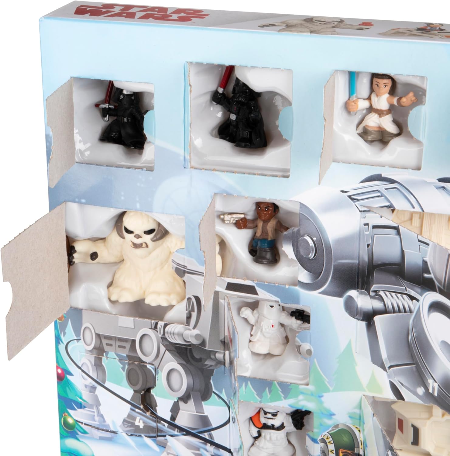 STAR WARS Advent Calendar, 24 Pieces Including Micro Figures & Vehicles, Countdown Calendar, Surprise Toys for Boys & Girls Ages 4+ (Amazon Exclusive)