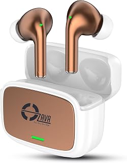 OZAVA Wireless Earbuds, Bluetooth 5.4, 70Hrs Playtime, ENC Quad Mic, 13mm Drivers, IPX5, 45ms Low Latency Gaming Mode (Cop Price In India