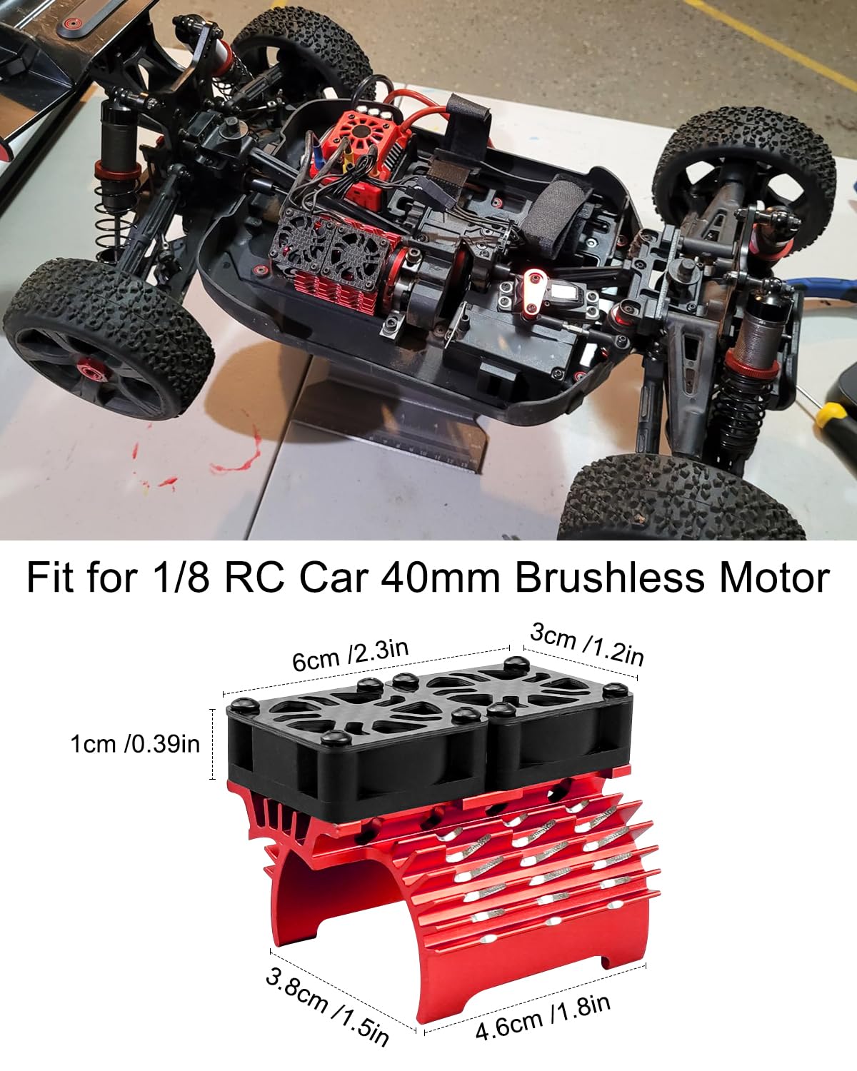 Ventilador De Refrigeración Doble Para Motor Sin Escobillas De 1/8 RC – 27000 RPM, Compatible Con Motores 4068 4076 4082 4092