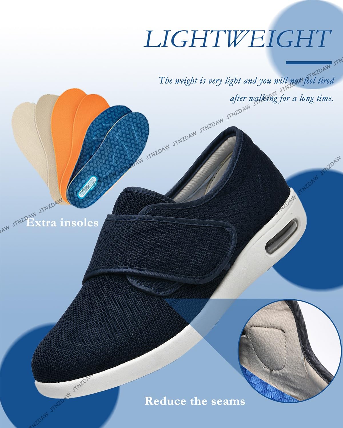Zapatos para DiabéTicos para pies Hinchados Hombre Extra Ancho Zapatillas Especiales para Juanetes Mujer Sin Cordones pie Diabetico Verano Comodos