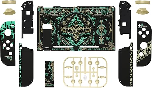 Miniatura 2 de eXtremeRate Botones de carcasa de repuesto para Nintendo Switch, placa trasera para consola de interruptores, carcasa con botones de juego completo