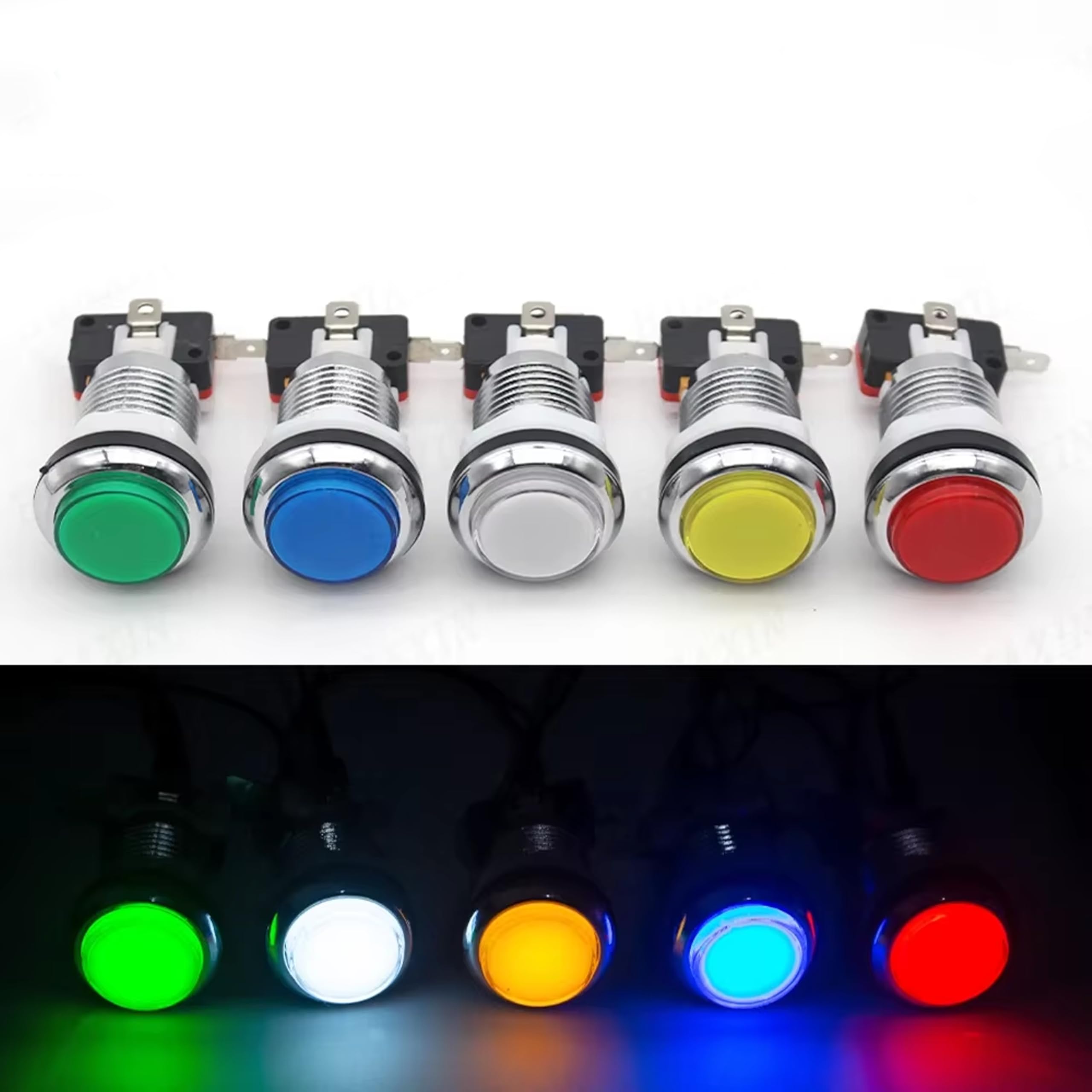 Kit arcade 9800 in 1 Saga Box con pulsanti LED Arcade Mame 5 Pin 8 Way Joystick 4 Player Kit per la casa fai da te Videogiochi (giallo e verde)