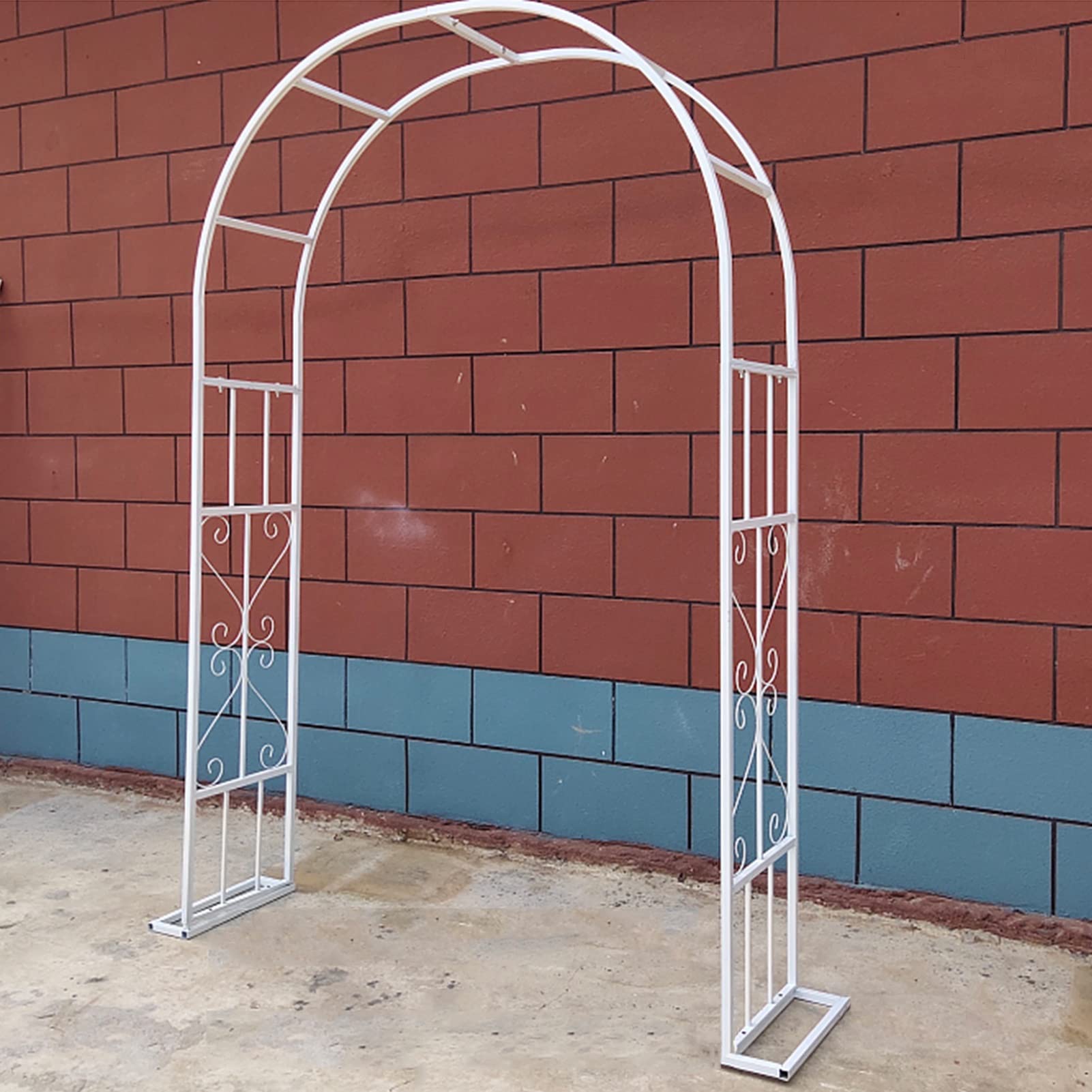 Arco da giardino autoportante, pergolato per piante rampicanti, decorazione in metallo alla moda, pergolato per rose, resistente alle intemperie, per esterni, prato, terrazza, giardino, ingresso