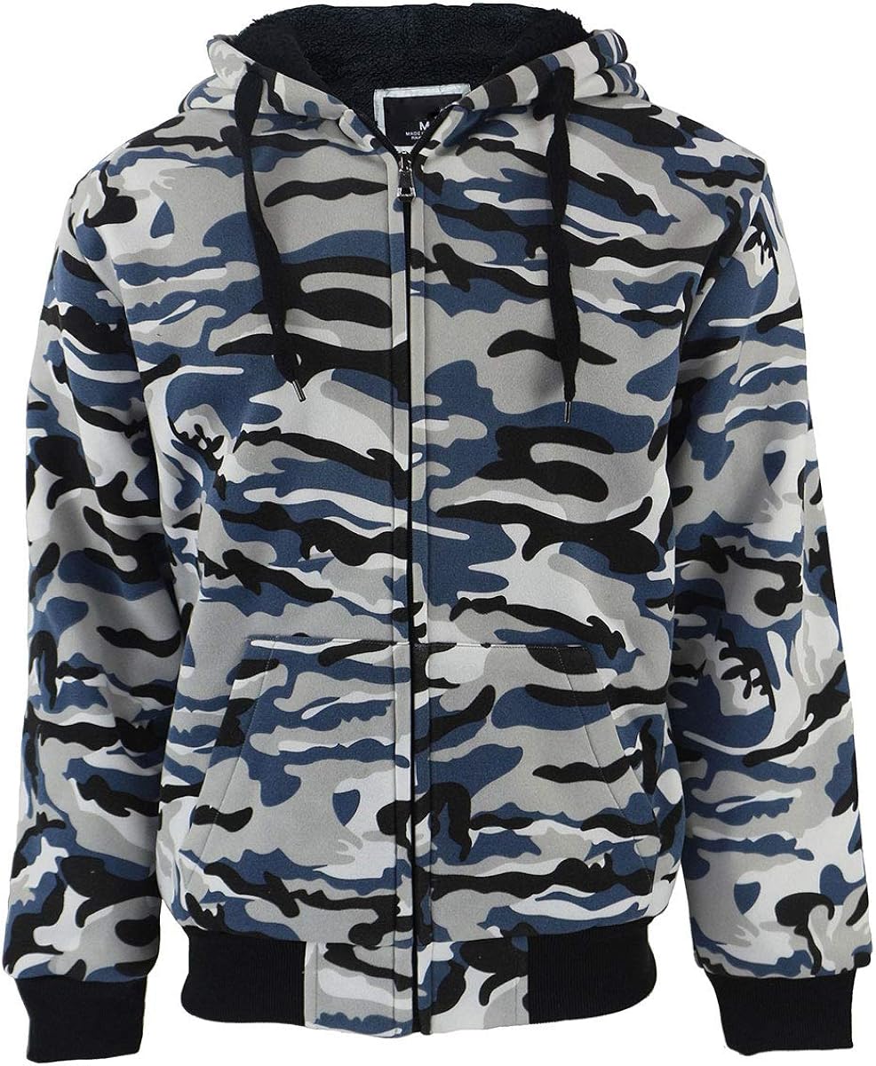 camo fleece zip up jacket