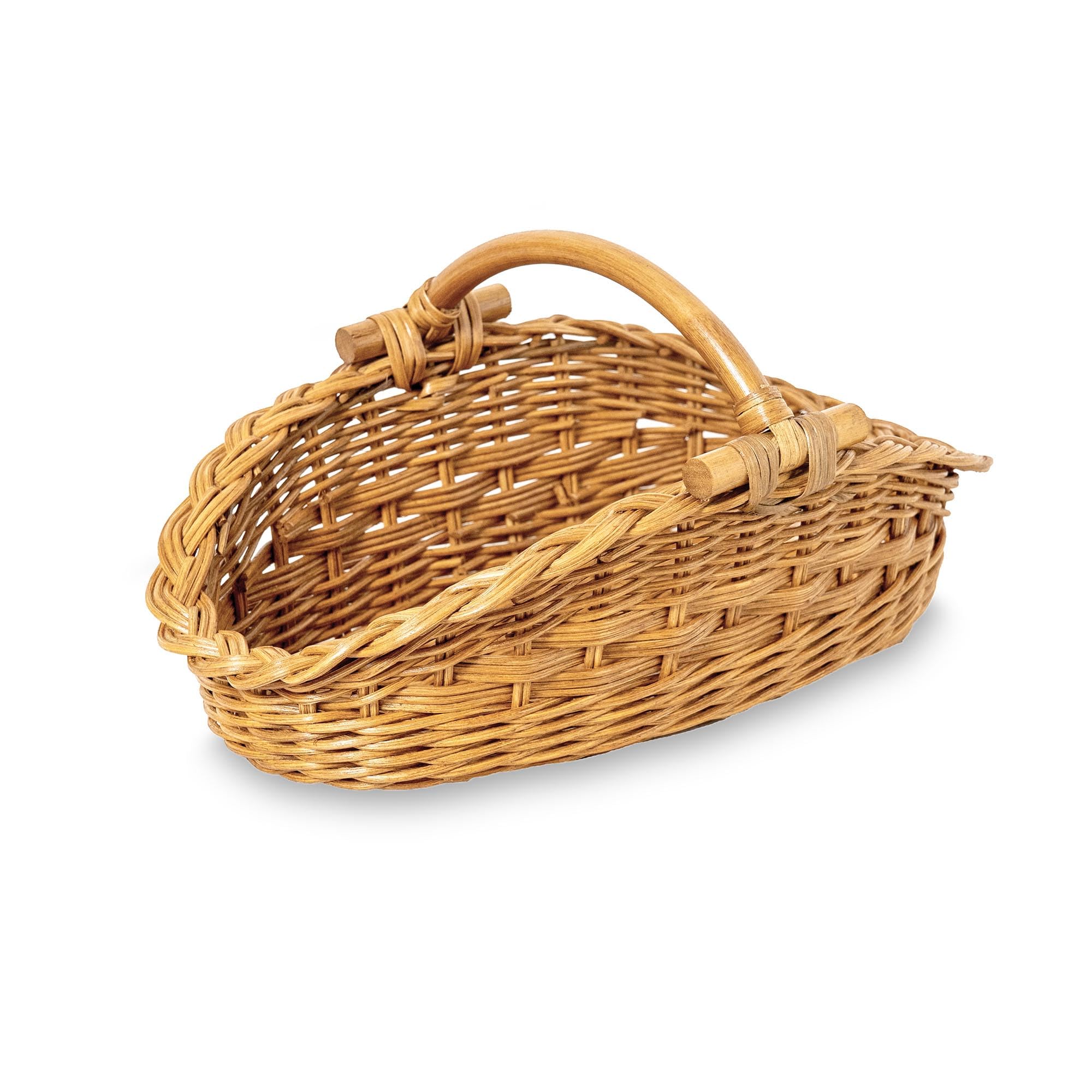 The Basket Lady Wicker Gathering Basket