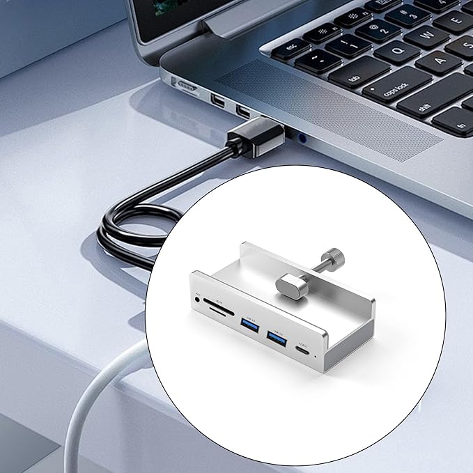 Hub USB 6 en 1 USB 3.0 con Alimentación Adaptador Splitter miniatura 2