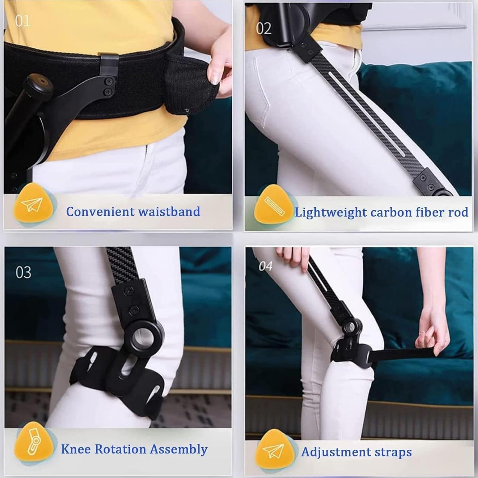 Hemiplejia Bionic Body Power - Ayuda para Caminar - Entrenador De Rehabilitación De Extremidades Inferiores para Adultos Y Ancianos - Ayuda De Movilidad bothlegs-L