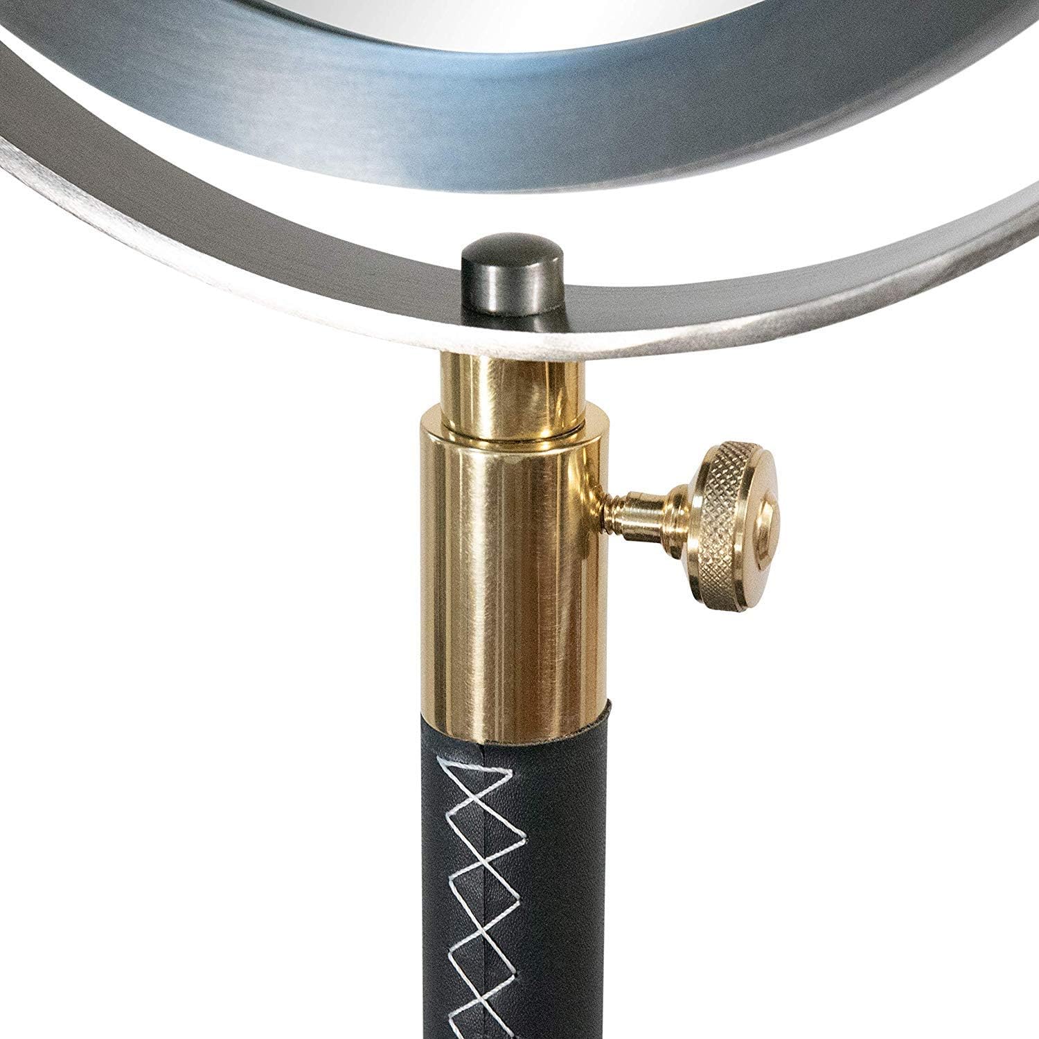 Aluminum Leather One Side Tabletop Vanity Mirror (DH8025) | Height Adjustable Mirror for Makeup | Vanity Table Mirror.