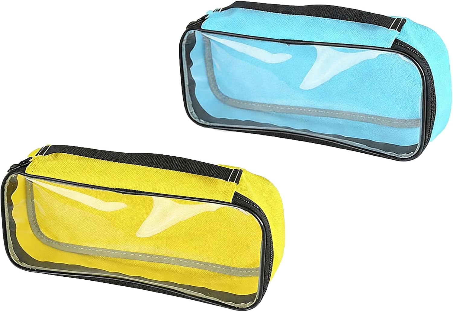 Travel Bag for Lifevac Home Kit Travel Kit First Aid Kit Accessory Pouches - Zippered Bag/Transparent Window - Set of 2 (Yellow)