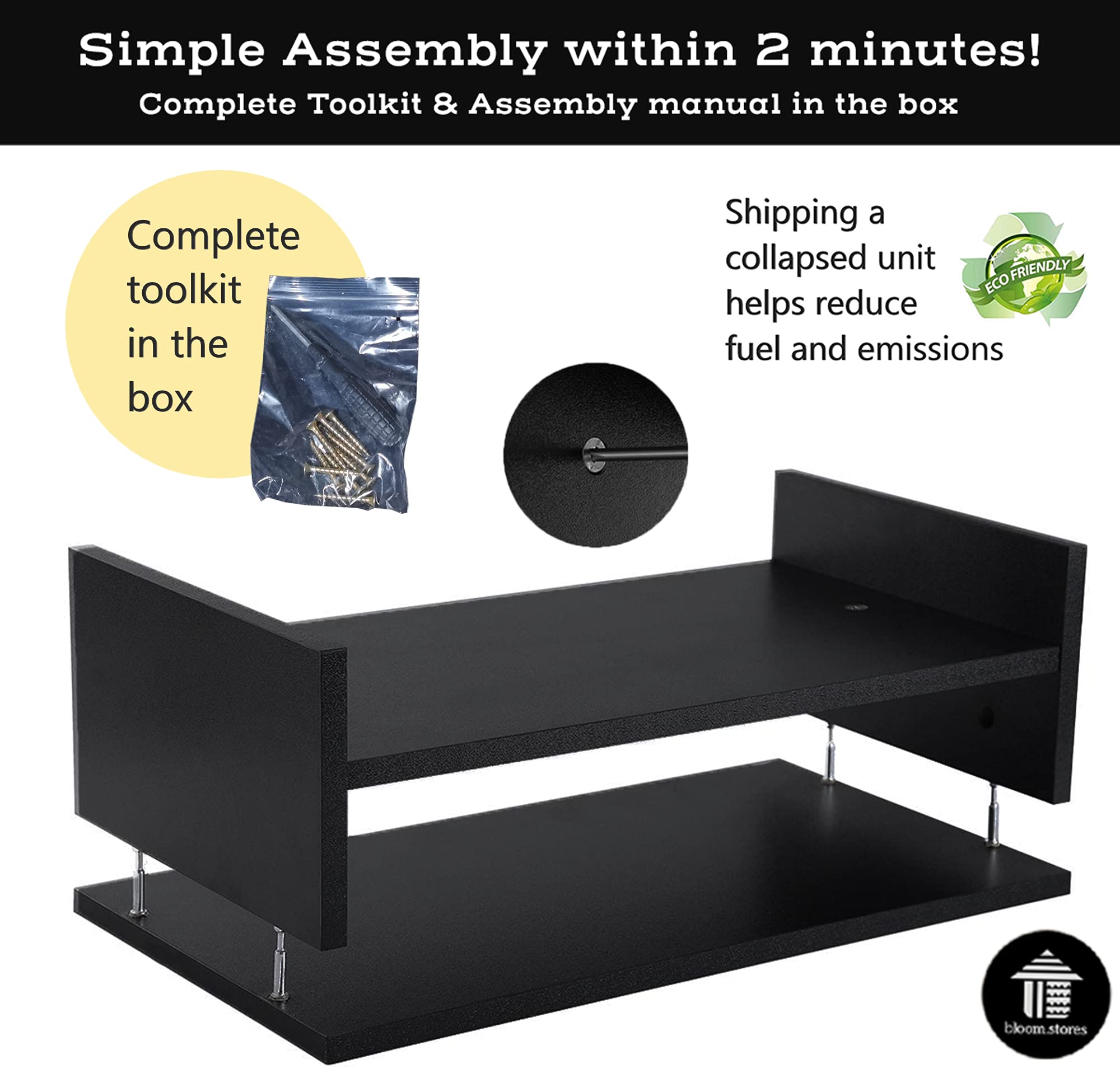 Bloom.Stores Monitor Stand Computer Mount Riser for PC, Desktop