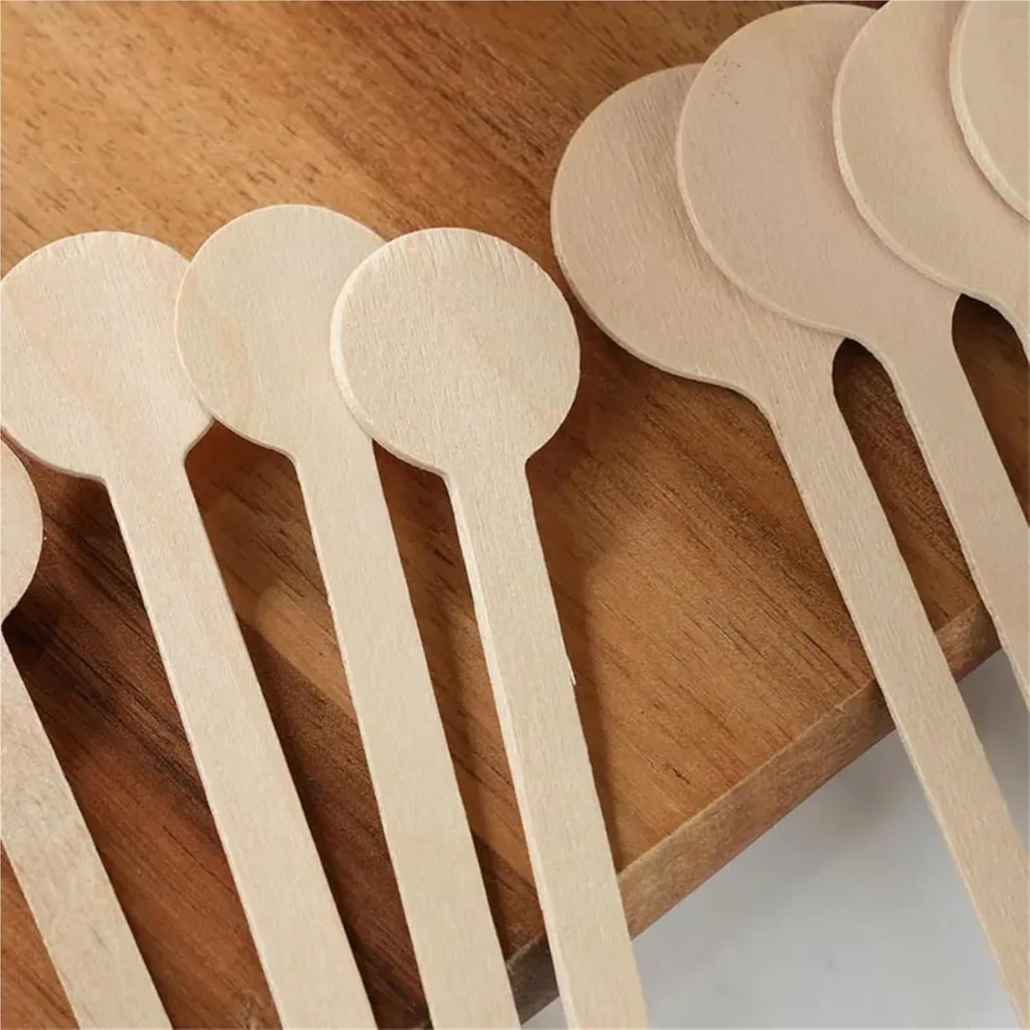 Stir Sticks For Coffee Bar 500pcs Wooden Stirrers For Tea Coffee Disposable Stirrer Sticks Round Head Stick Bar Supplies(15cm-round)