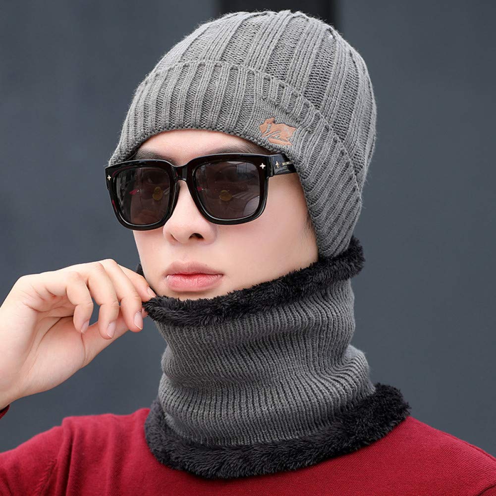 Sombrero De Punto Sombrero Hombre Invierno Frío Algodón Sombrero Más Terciopelo Algodón Sombrero Juvenil Punto Grueso Sombrero Invierno Protección Auditiva Sombrero Hombres
