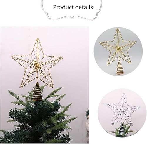 Miniatura 6 de Decoración de árbol de Navidad con purpurina adorno de árbol hueco de metal iluminado de Navidad decoraciones de Navidad Navidad Navidad vacaciones