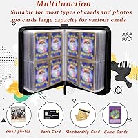 Vista 6 de Carpeta de tarjetas Pokémon, tarjetero de Pokemon con mangas, 4 bolsillos, 400 tarjetas coleccionables de colección de cartas coleccionables