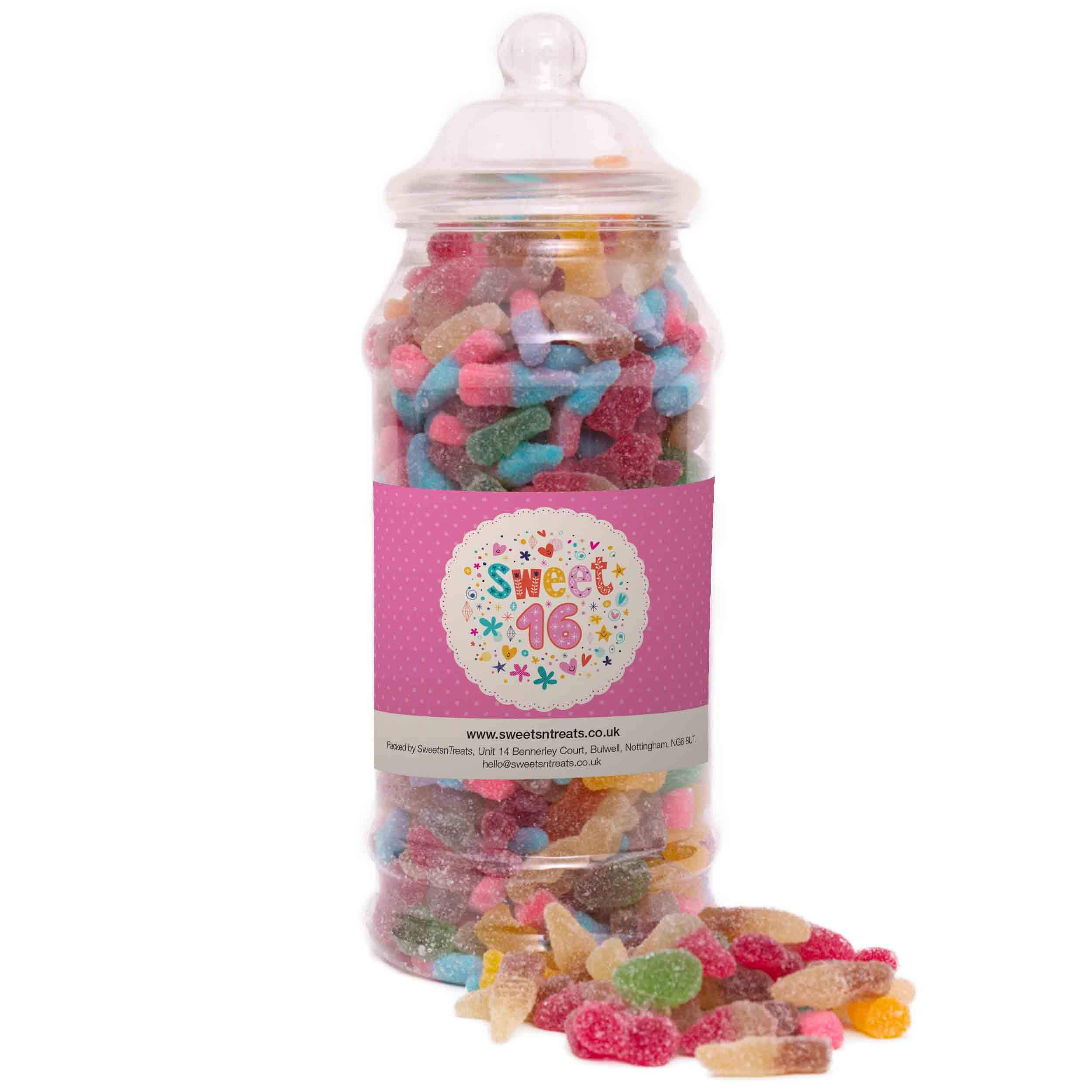 Mr Beez Sweets | 16th Birthday Gift | Fizzy Mix | 23x9cm | 625 Grams