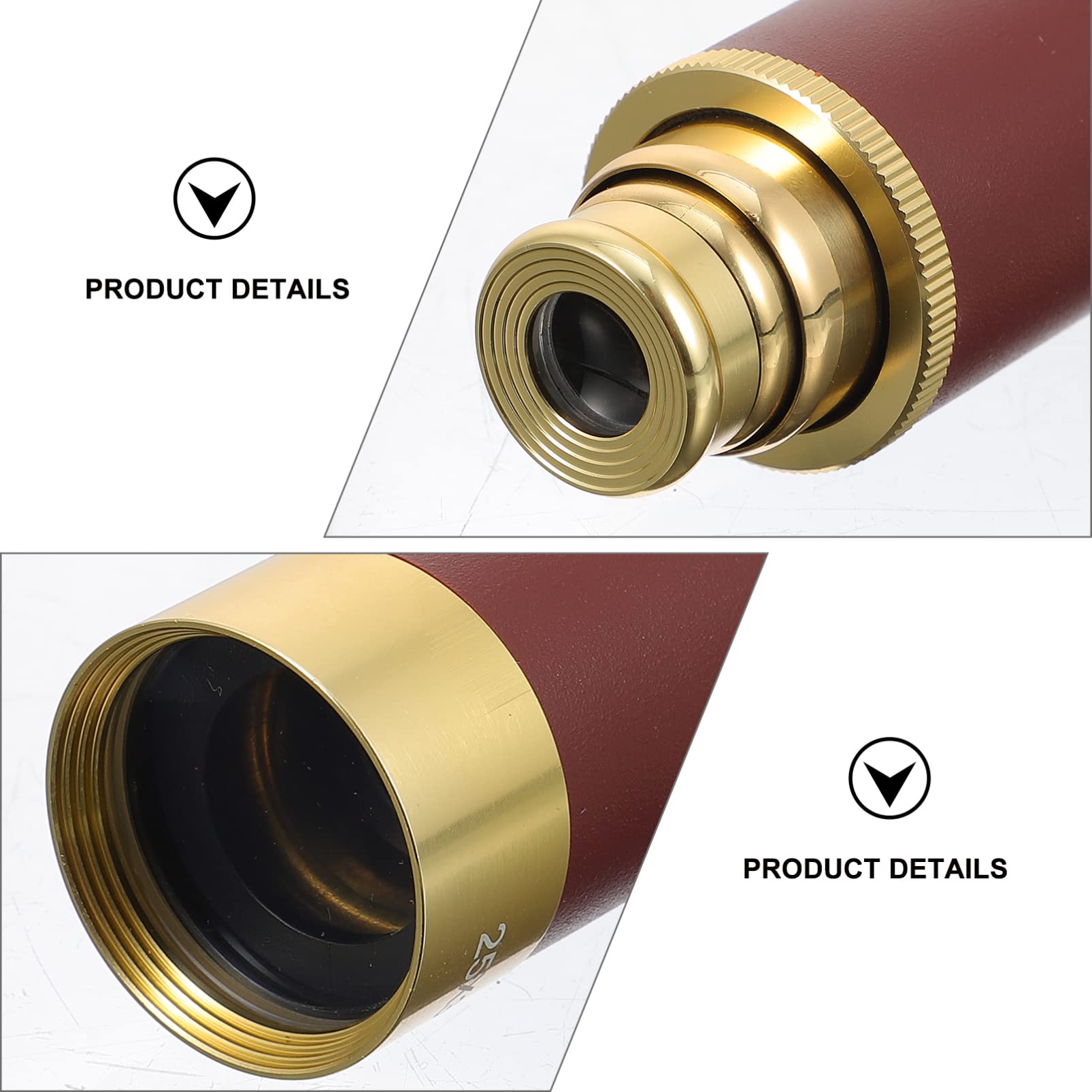 BESPORTBLE 1 Juego Telescopio Terrestre Monocular De Catalejo Pirata Elástico Telescopio Monocular Pirata Catalejo Monocular Plegable Monoscopio Pirata Binoculares Cobre Vista Mano