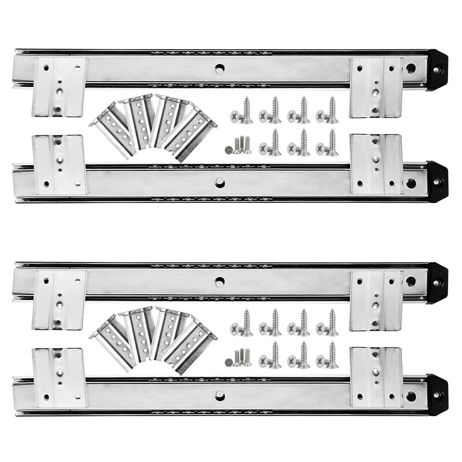 Glissières rail coulissant réglables en hauteur pour tablette de bureau 350mm