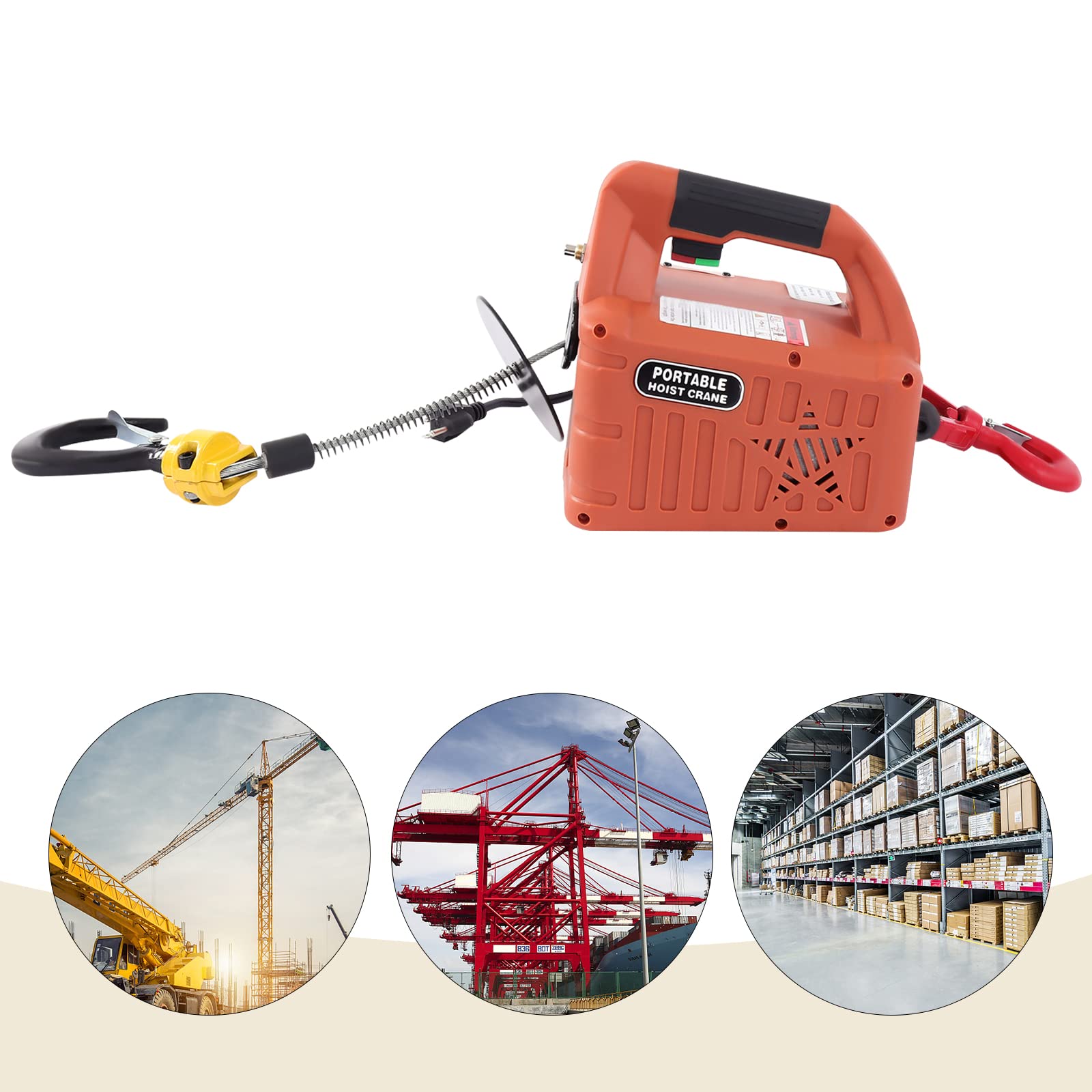 3-in-1 Electric Hoist Winch – 400lb/440lbs Capacity, 1500W Motor, 25ft Lift, Wireless/Wired Remote For Garage & Shop