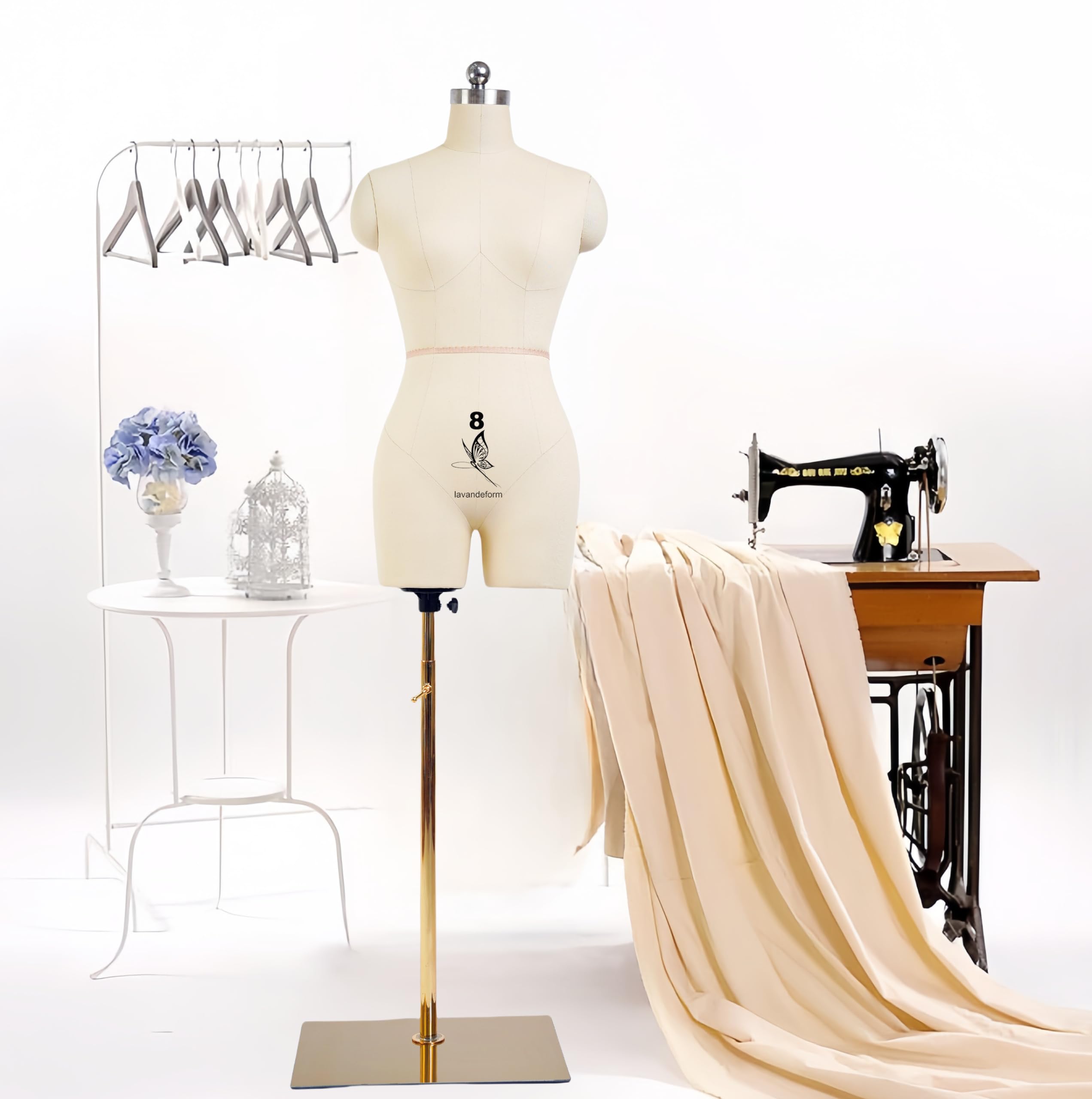 DRESS FORM 洋裁 ドレーピング用 8号 マネキン Amazon.com: lavandeform Female Dress Model Torso Body Clothing