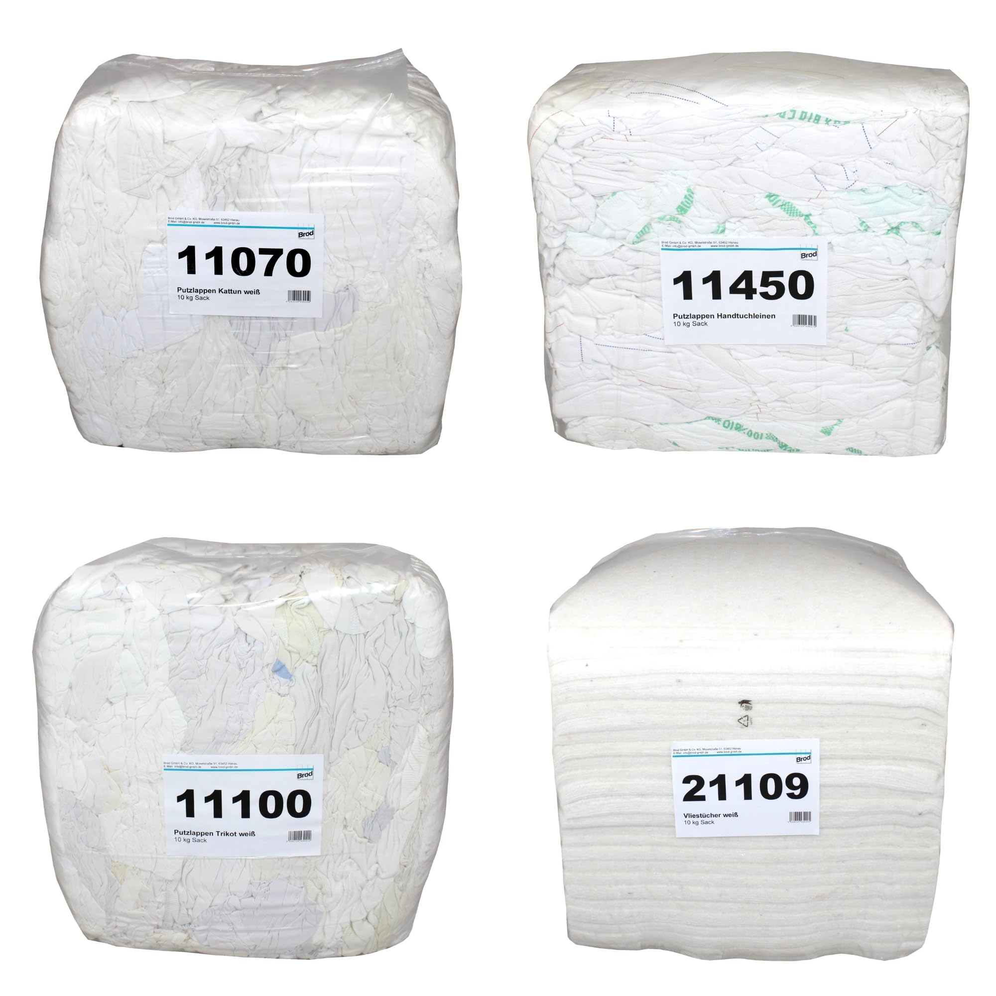 Vliestücher Maschinenputzücher Öllappen weiß 10 kg-Ballen extrem saugstark | Tücher aus robustem Vlies, weich, ideal für Maschinenreinigung und die Aufnahme von Ölen, Schmierstoffen und Schmutz
