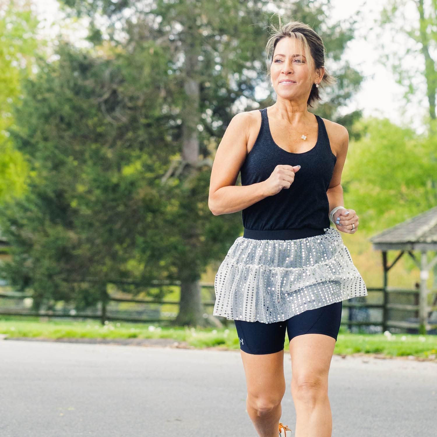 Gone for a Run Sparkle Sequin Tutu Skirt for Women - One Size