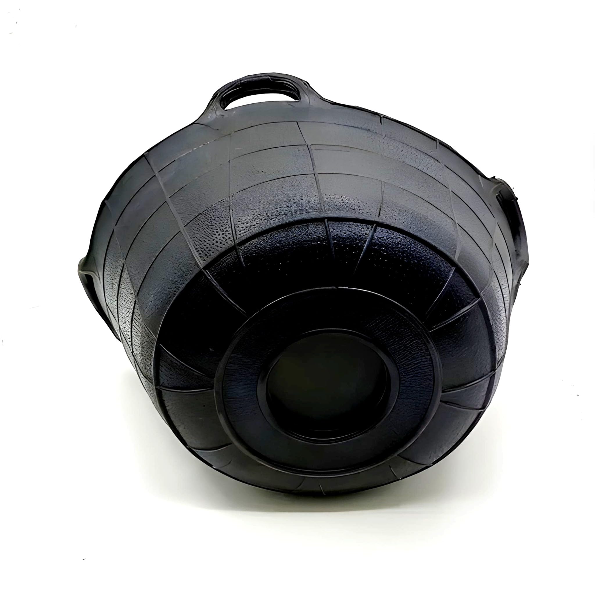 Bricoloco Espuerta de Goma de 4 asas para construcción y agricultura - caucho reciclado – 40 litros – Altura 320 mm y boca 480 mm (2)