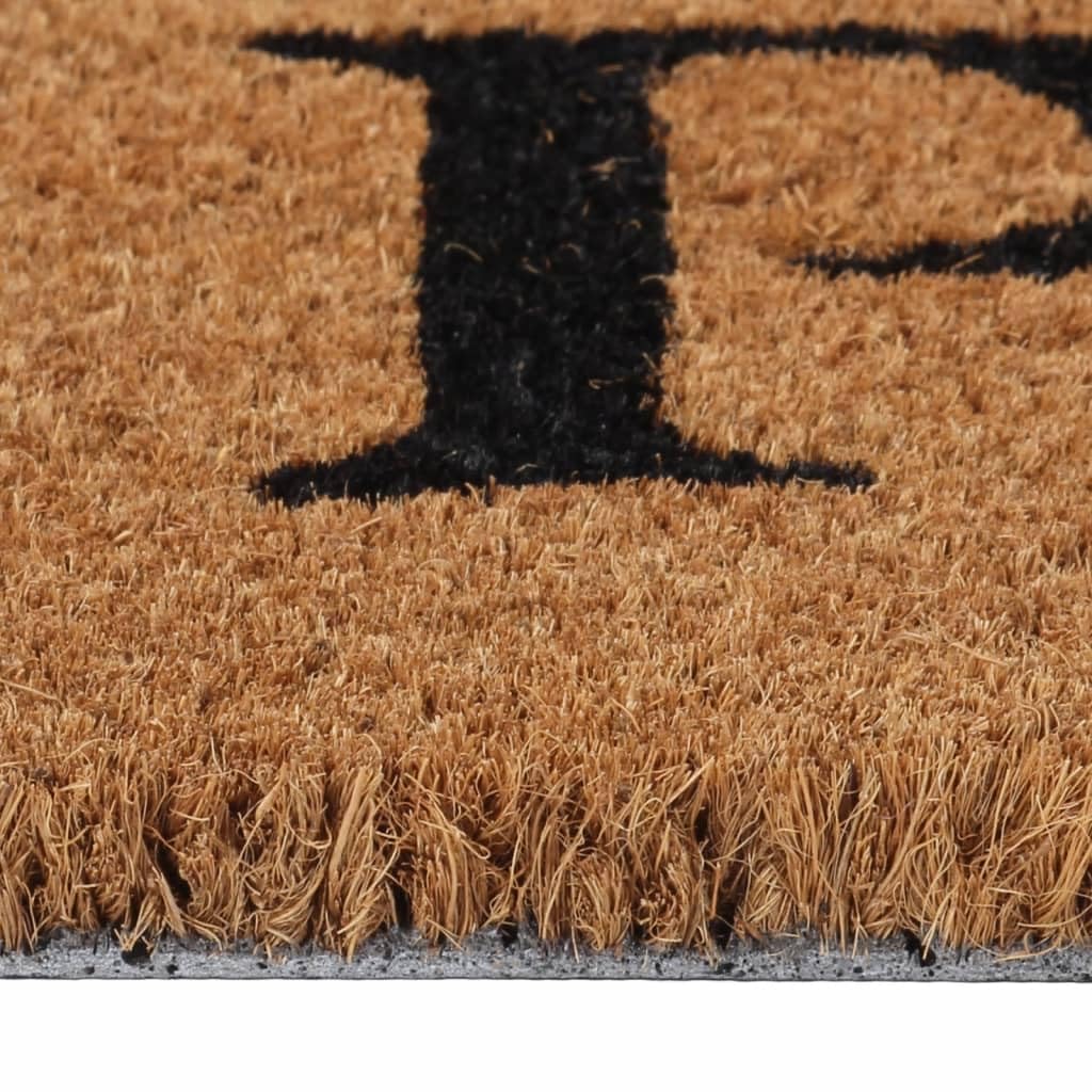 Paillasson naturel en fibre de coco - 45 x 75 cm - Touffeté - Avec dessous en PVC antidérapant - Résistant aux intempéries et absorbant - Idéal comme paillasson pour l'intérieur et