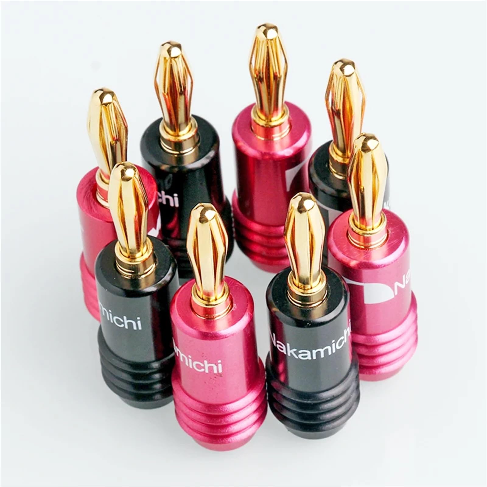 Connecteur d'interface plaqué Or 3.5mm, 10 pièces/lot, Terminal à tête Banane 3.5, 2 pièces Rouge, 2 pièces Noir(4pcs)