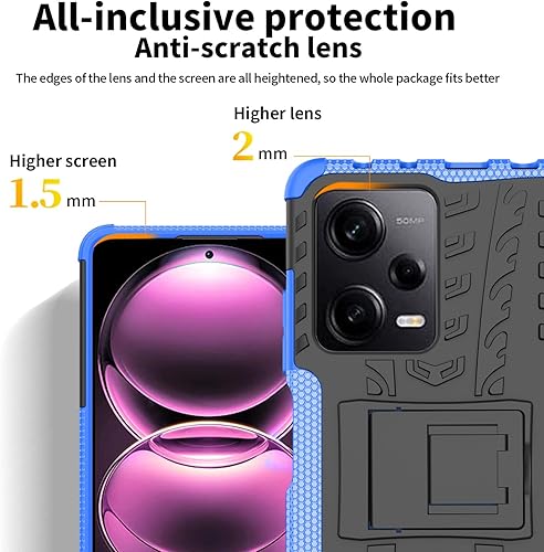 Miniatura 5 de Funda delgada para Xiaomi Poco X5 Pro, funda para Redmi Note 12 Pro 5G, funda para teléfono celular de gran agarre con función atril integrado para