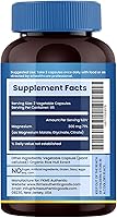 Vista 1 de Triple Magnesium Complex Supplement 300mg 3 in 1, Magnesium Glycinate, Malate, and Citrate Vegan, Non-GMO High Absorption 90 Capsules