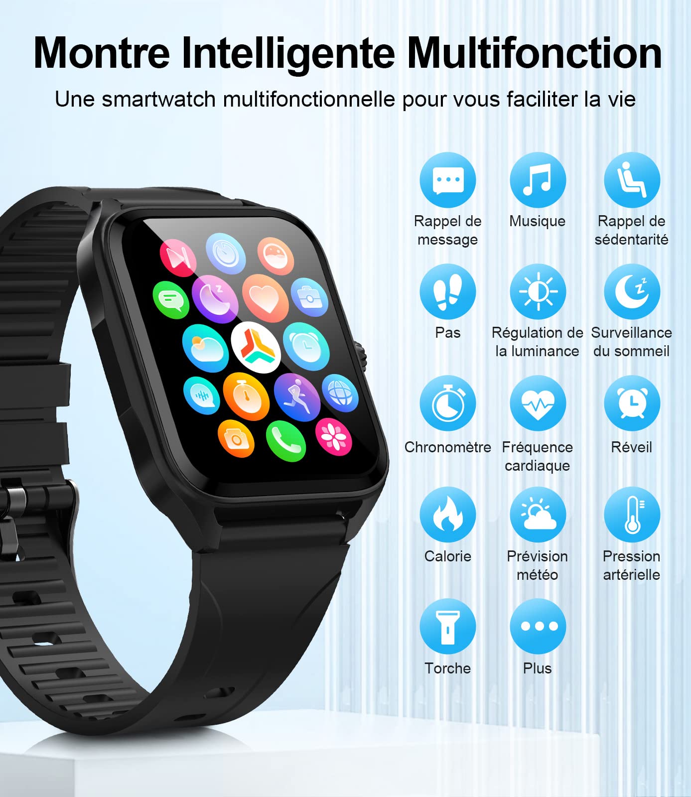 Montre Connectée BANGWEI BA-ST2-B PRO - Homme - IOS Et Android - Acier Inoxydable - NEUVE