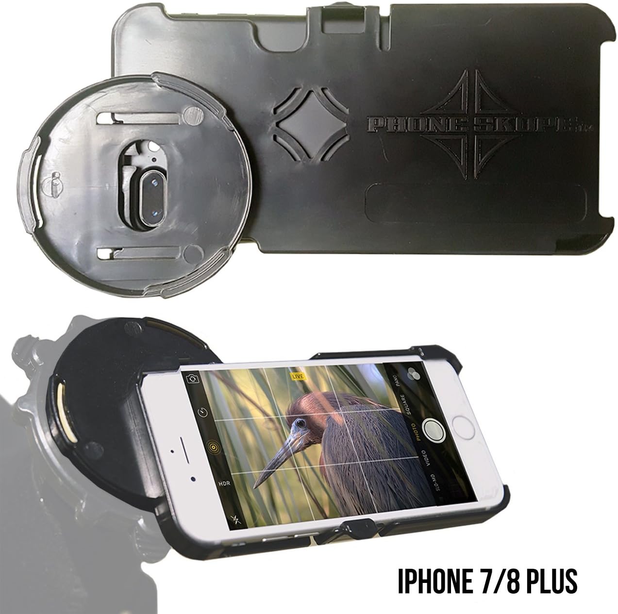 Phone Skope iPhone 8 Plus Phone Case, Black, Small, C1I8P