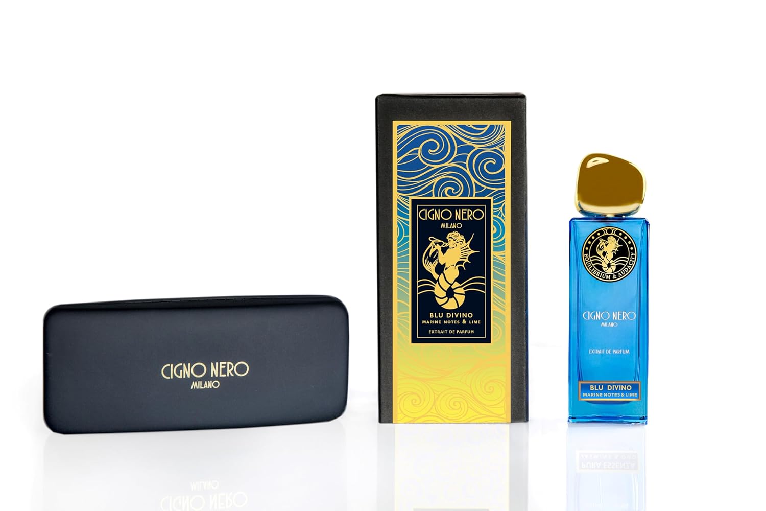 Eau de Parfum BLU DIVINO (Blue Divine) Milano. Italian Extrait de Parfum for women and men 50 ml. Olfactory Notes: Citrus – Marine – Spicy. Long Lasting Eau de Perfume. Perfume d'Elite