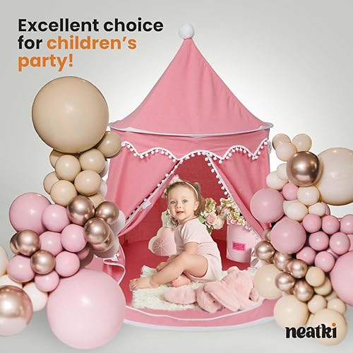 Miniatura 4 de Casa de juegos de interior para niños de 43 x 43 x 51 pulgadas con alfombra, tienda de campaña plegable y portátil, ideal para muebles de habitación