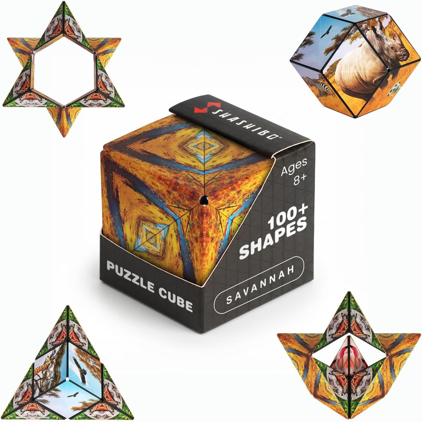 Shashibo DODECA Magnetic Puzzle Cube, Sensory Fidget Toy for Adults & Kids, Stress Relief Fidget Toy for All Ages, Cool Fidget Toys for Desk, Shape Shifting Box, 100+ Possible Shapes